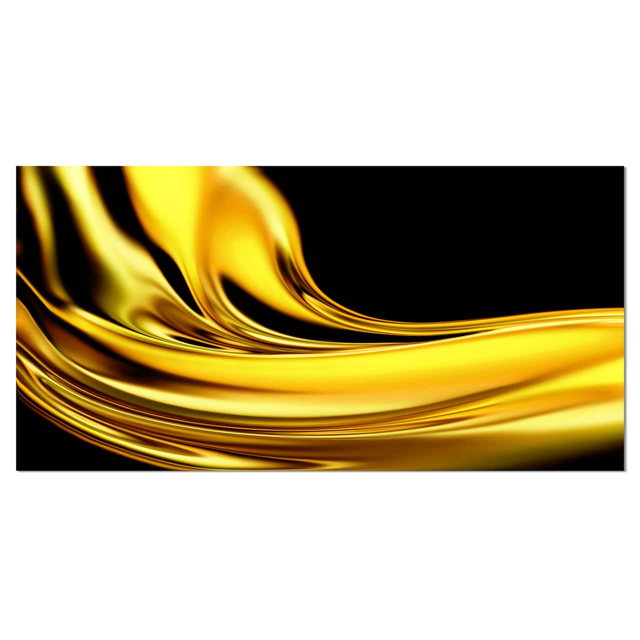 Designart - Yellow Gold Texture Pattern - Abstract Canvas art print